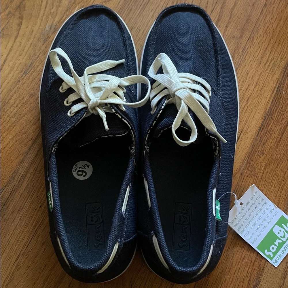 NWT Sanuk Navy Casa Barco Shoes- Size 9.5 - Picture 3 of 6